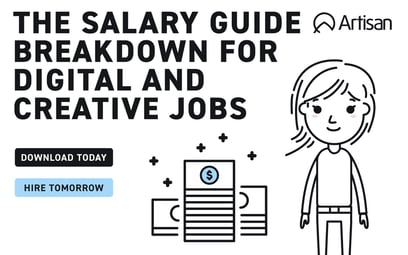 the salary guide breakdown for digital and creative jobs