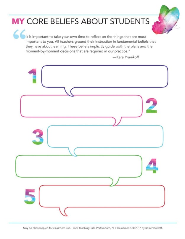 Start the School Year by Reflecting on Your Core Beliefs