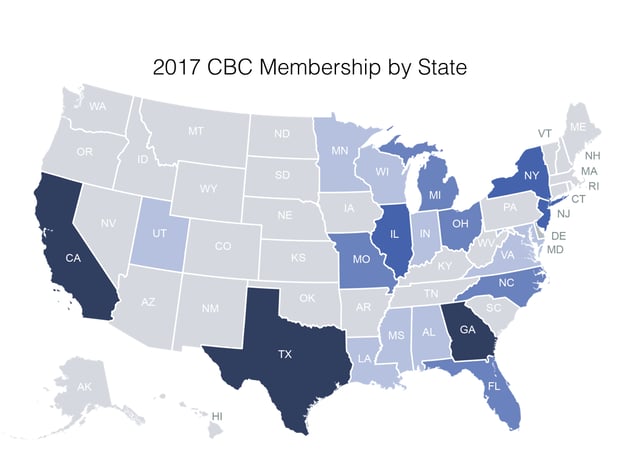 2017 CBC membership by state.