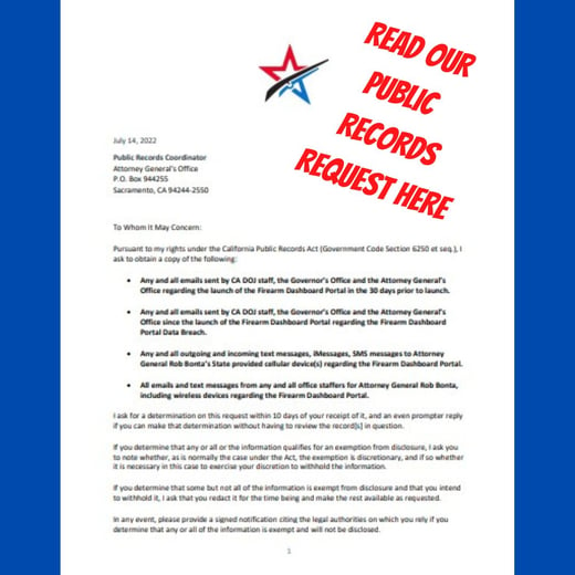 READ OUR PUBLIC RECORDS REQUEST HERE