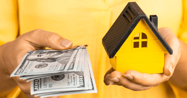 yellow house and money