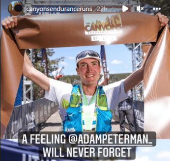 Adam Peterman wins the Canyons by UTMB 100K