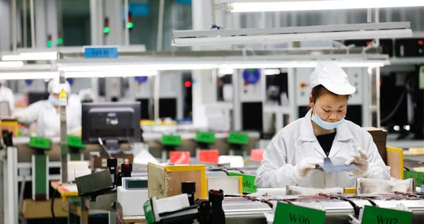 Factory workers in China resuming work