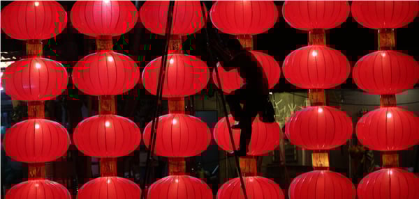 Chinese New Year Red Lanterns Decoration