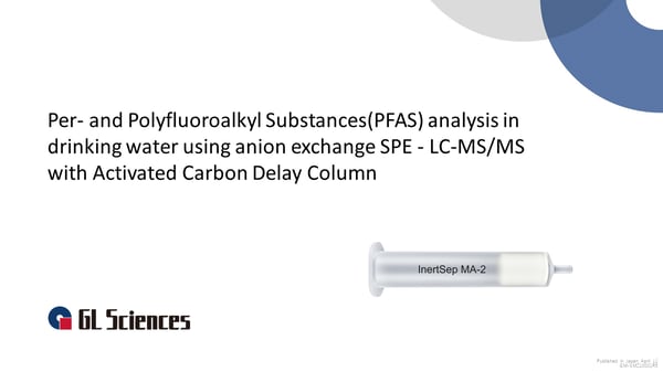 GL-SM210001R5 Per- and Polyfluoroalkyl Substances(PFAS) analysis in drinking water using anion exchange SPE - LC-MSMS with Activated Carbon Delay Column(20220411)