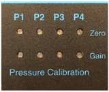 图5:VSP2电位器螺丝，用户可以在此调整任何压力传感器的“零”和“增益”，这些压力传感器用于匹配图1中压力表的压力读数