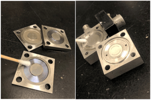 图9:每个隔膜具有短划线且这种情况,所清洁的隔膜具有60的冲击数,表明该隔膜具有1250 psig的最大压力限制。隔膜通过换能器主体内部的螺旋焊盘压缩,其中施加的压力压缩内部线圈。