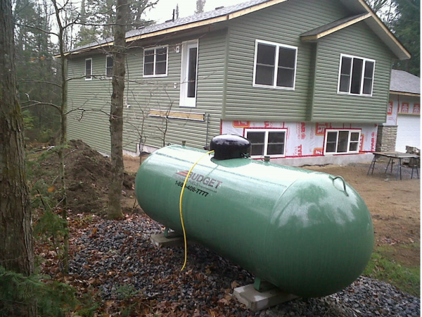 ready for the fall with a green torpedo tank from budget propane