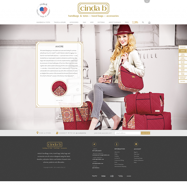 cinda b responsive web design on Magento Enterprise