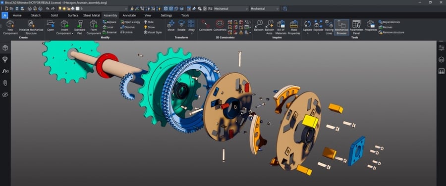 BricsCAD Mechanical uses “variational drafting” to provide advanced utility for creating parts and assemblies. 