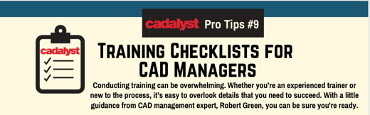 Training Checklist for CAD Managers