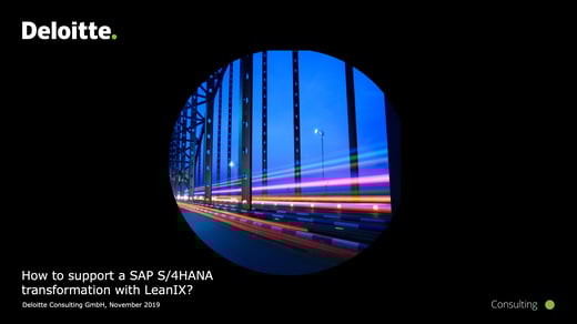 How to support a SAP S/4HANA transformation with LeanIX