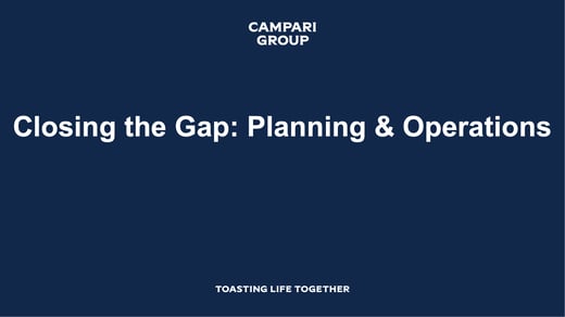 Closing the Gap: Planning & Operations