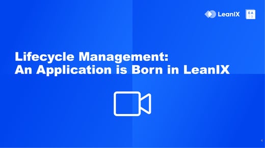 Lifecycle Management: An Application is Born in LeanIX