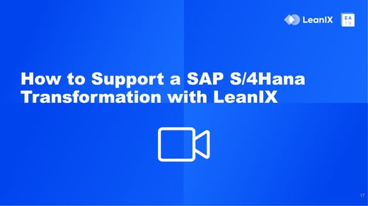 How to Support a SAP S/4Hana Transformation with LeanIX