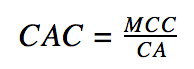 Formula for Customer Acquisition Cost