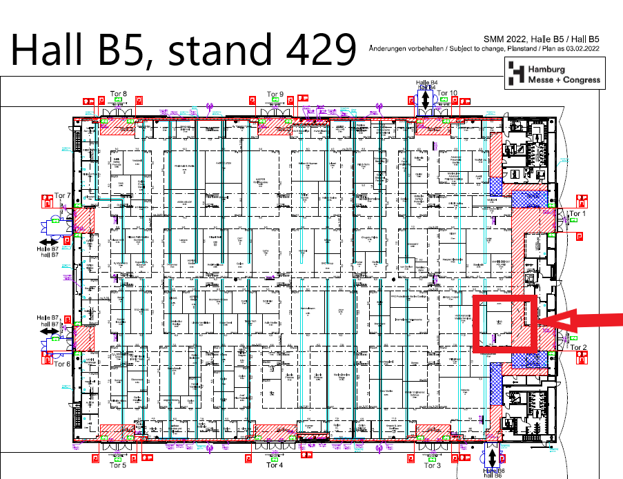 Plattegrond Hall B5 stand 429