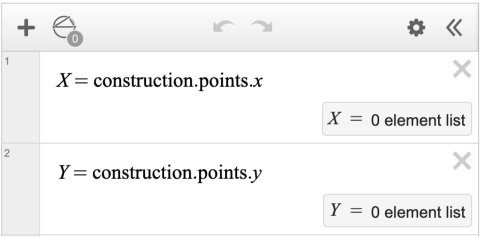 Two expressions in a geometry component. First expression: