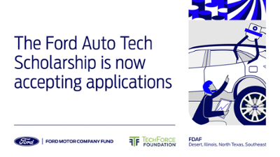 The Ford Auto Tech Scholarship is now accepting applications