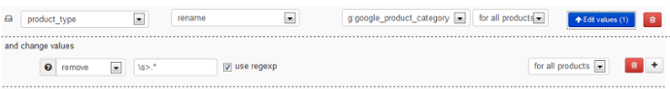 Maak een product_type aan vanuit je volledige categorie pad met Regular Expressions
