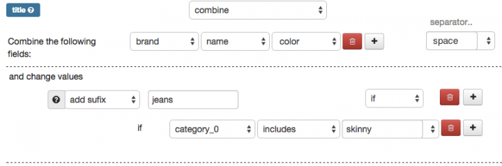 DFW Combine Brand Name Color + Add suffix