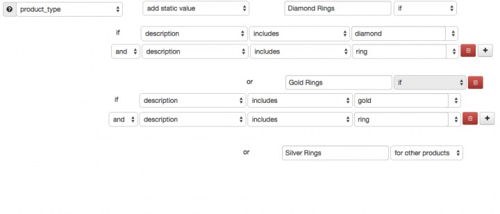 DFW Product type mapped from Description