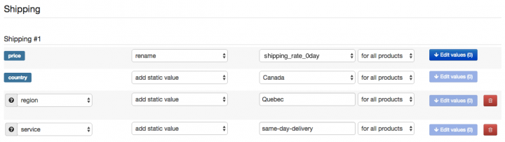 DFW Shipping Rule