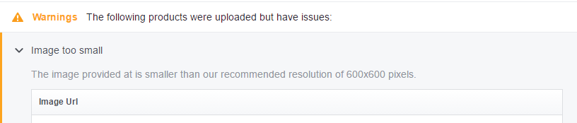 Image too Small warning Facebook