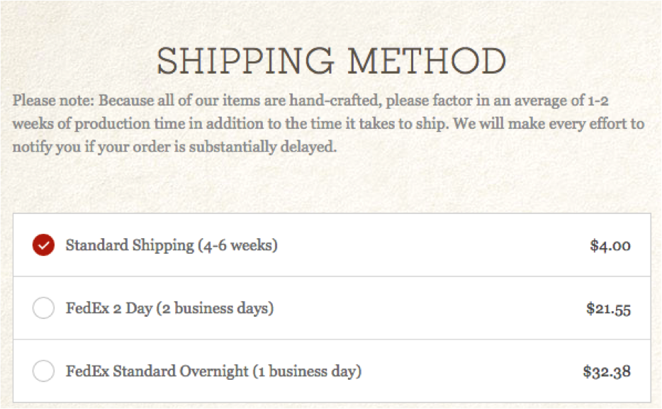 Shopping cart abandonment shipping costs