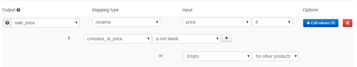 mapping sale price