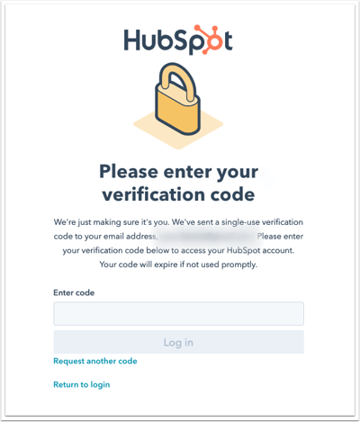 Log in to hubspot
