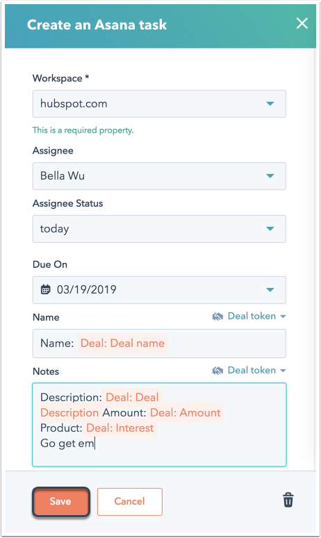 asana task workflows tasks create login fields