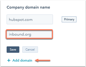 adding company domain name