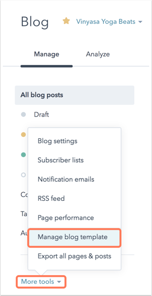 Edit your blog template