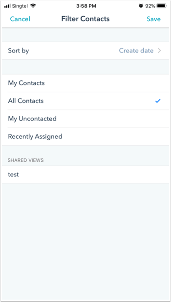 Hubspot Mobile App Features