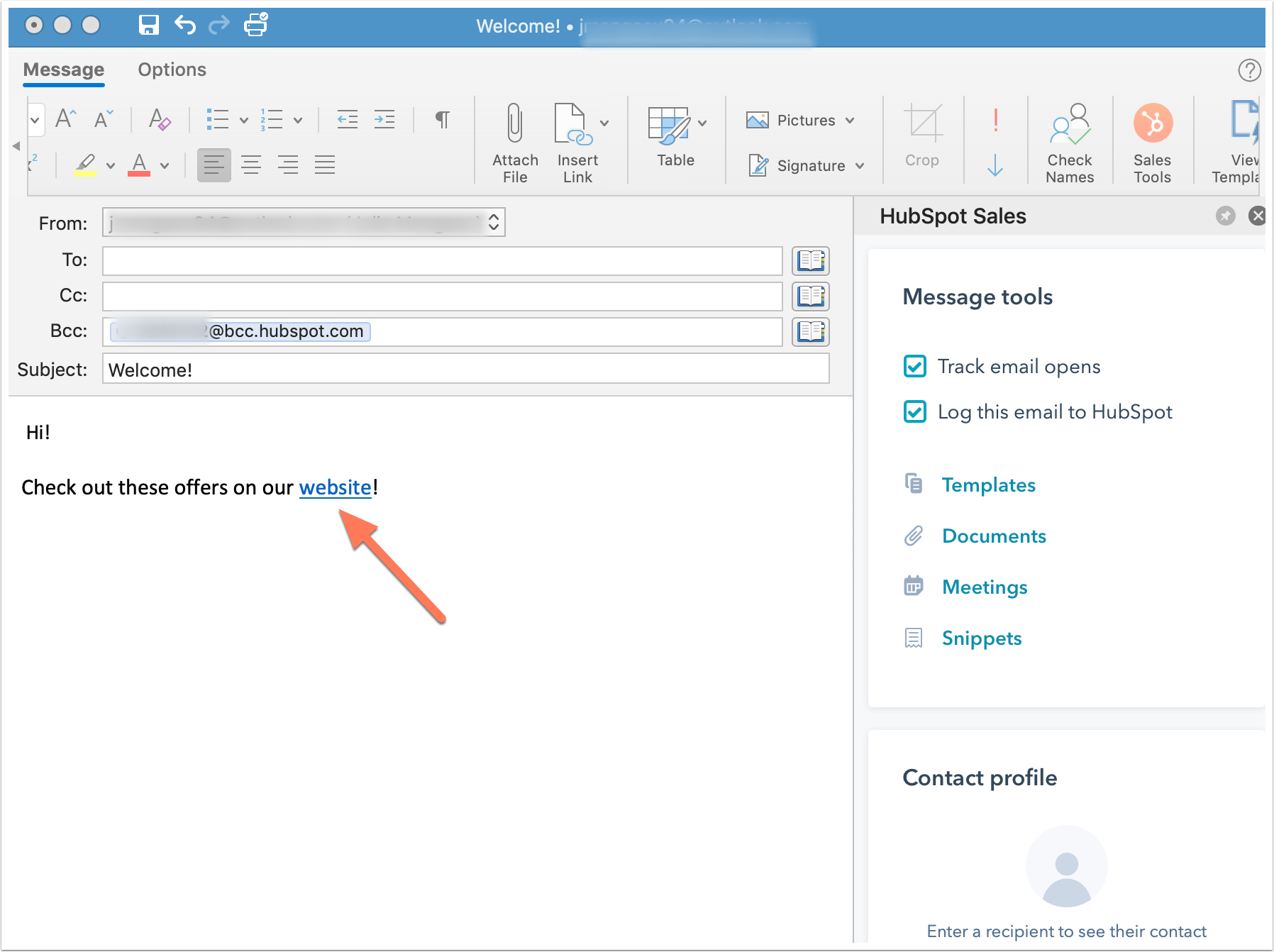 hubspot email extension outlook for mac
