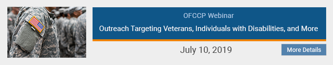 Outreach Targeting Veterans, Individuals with Disabilities, and More