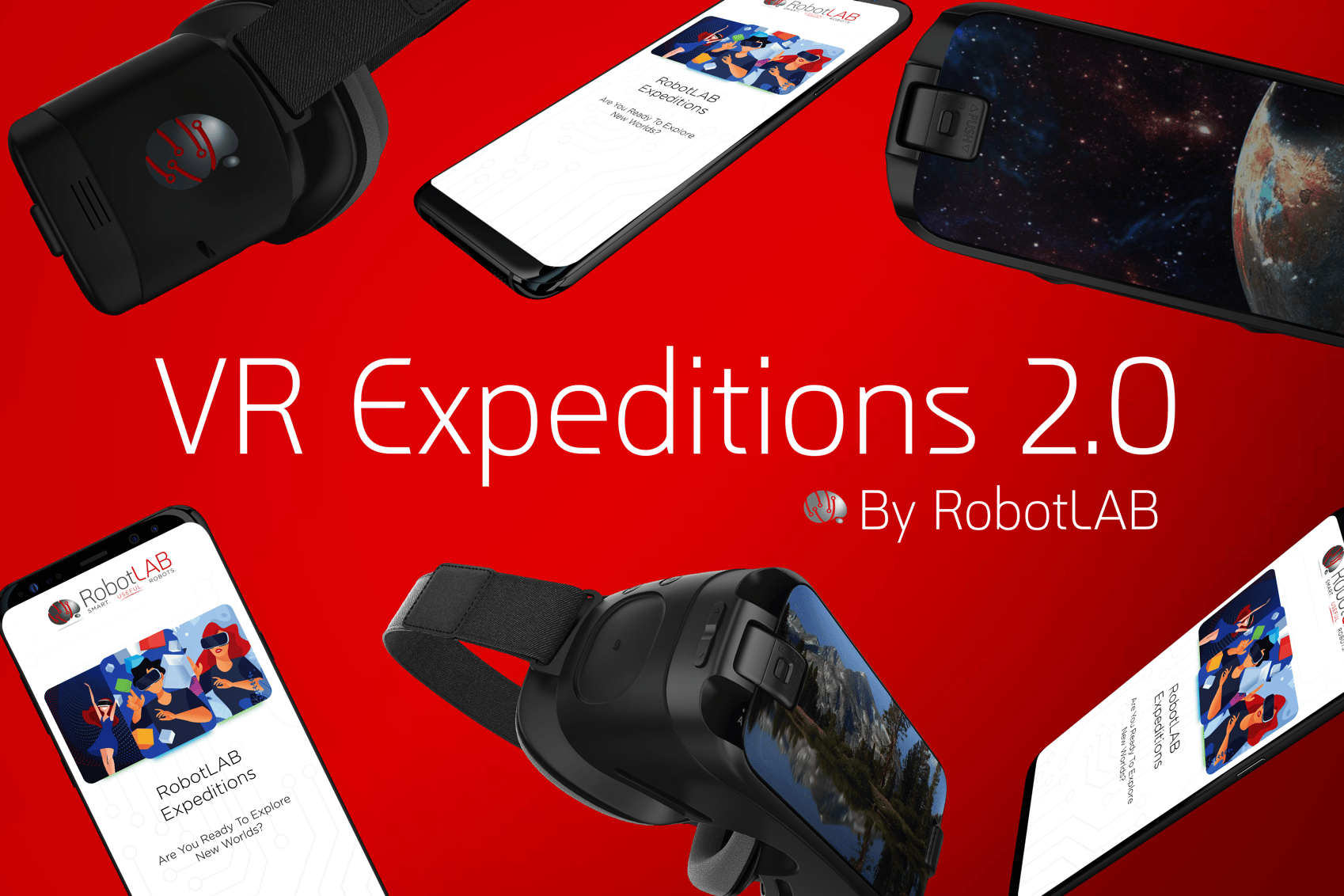 VR Expeditions Gradient Red Wallpaper Normal