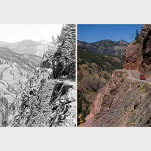 Red Mountain Pass Colorado Then and Now