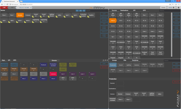 Telos Infinity_Dashboard Advanced