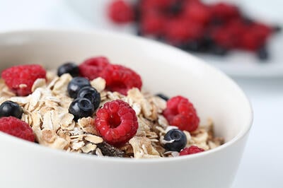 Oatmeal and berry breakfast