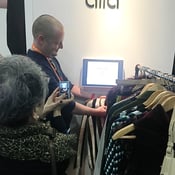 Hampton Catlin demos Rent the Runway's self-service product returns with Aila's Interactive Kiosk.