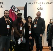 Members of the Rent the Runway team at Aila's NRF booth.