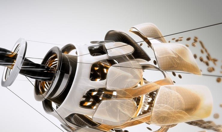 Maschine in der 3D-Konstruktion