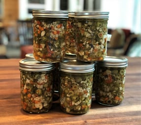 jars of giardiniara
