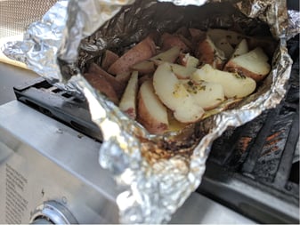 potatoes open on grill