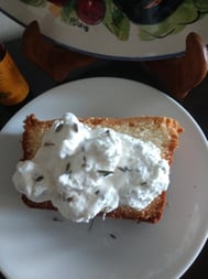 pound cake with whipped cream