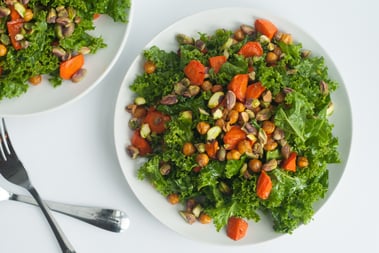 roasted carrot kale salad