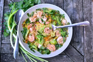thai noodle shrimp bowl