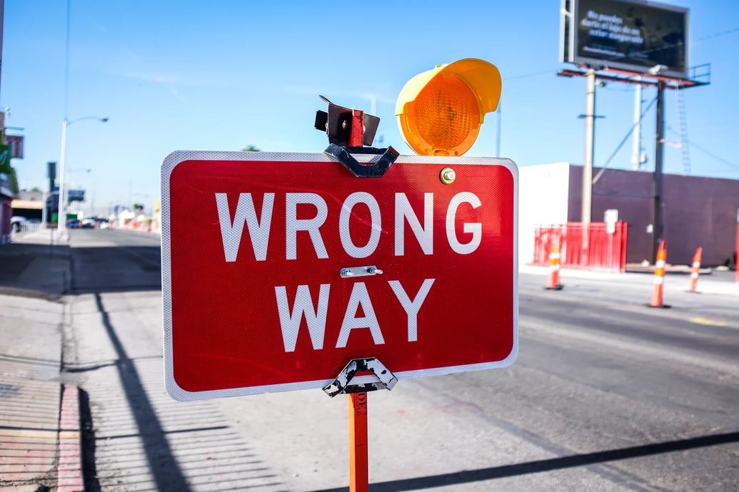 Wrong Way Sign (Google Penalties)